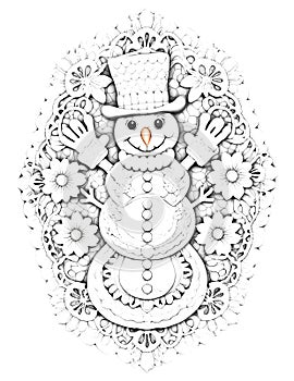 Snowman Coloring Page
